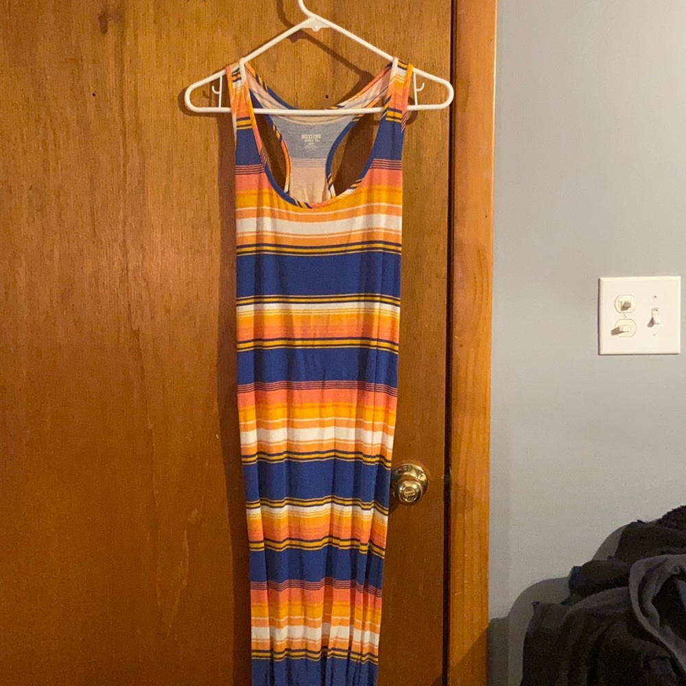 striped maxi dress